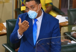 Prime Minister, the Most Hon. Andrew Holness, addressing the House of Representatives on January 25.


