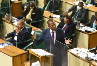 Minister of Finance and the Public Service, Dr. the Hon. Nigel Clarke, opens the 2022/23 Budget Debate in the House of Representatives on Tuesday (March 8).