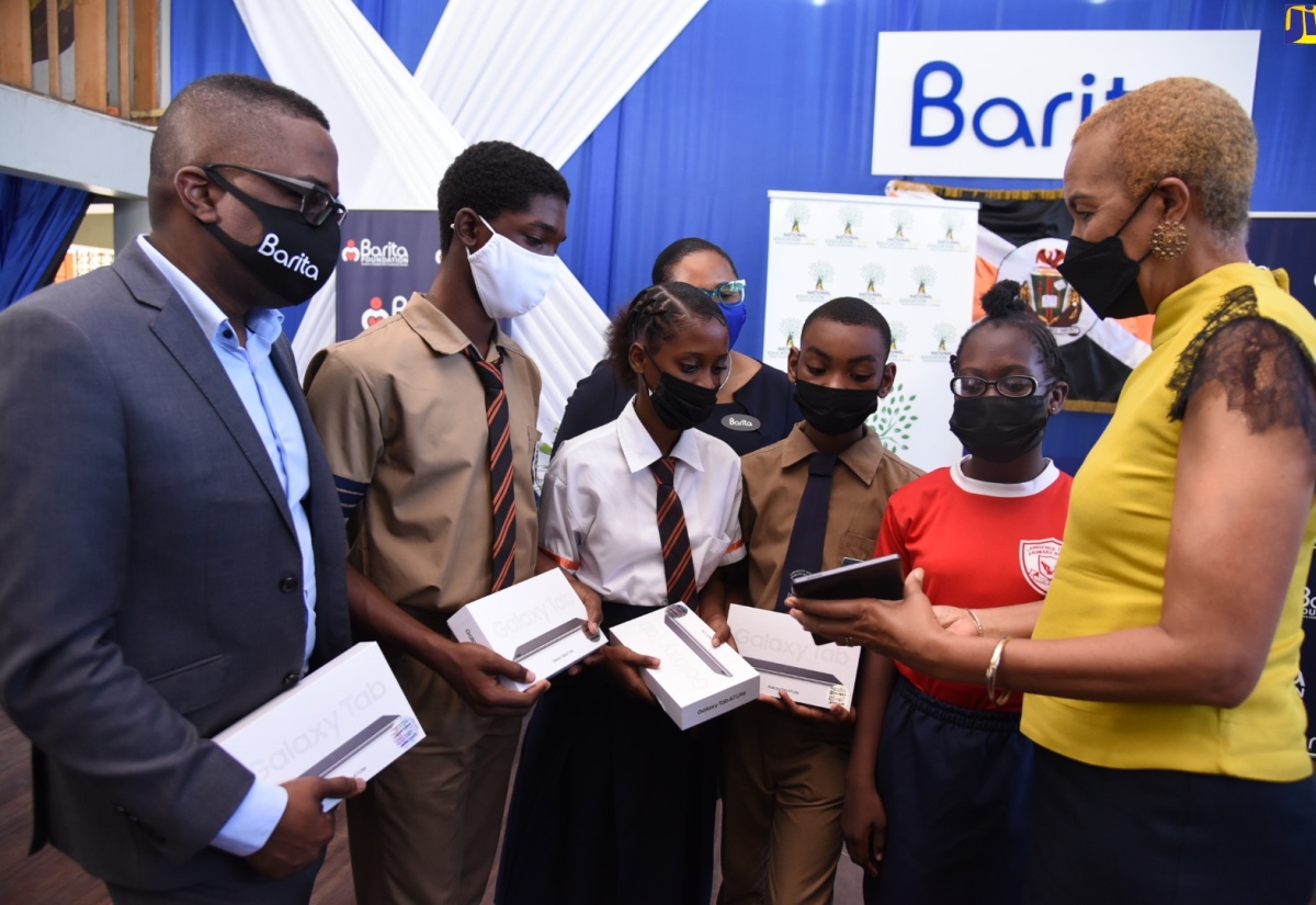 Barita Foundation Donates 310 Tablets, 15 Laptops to Schools