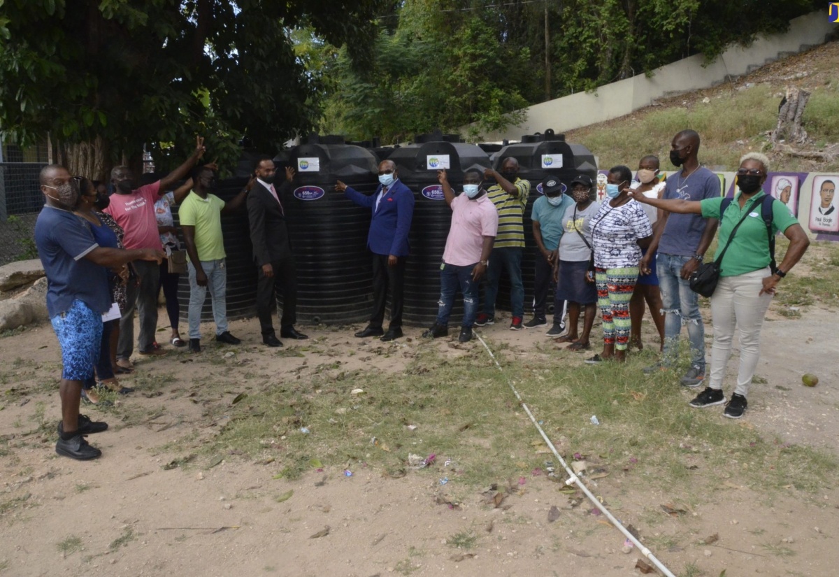 St. James Small Farmers Get Water Tanks from TEF