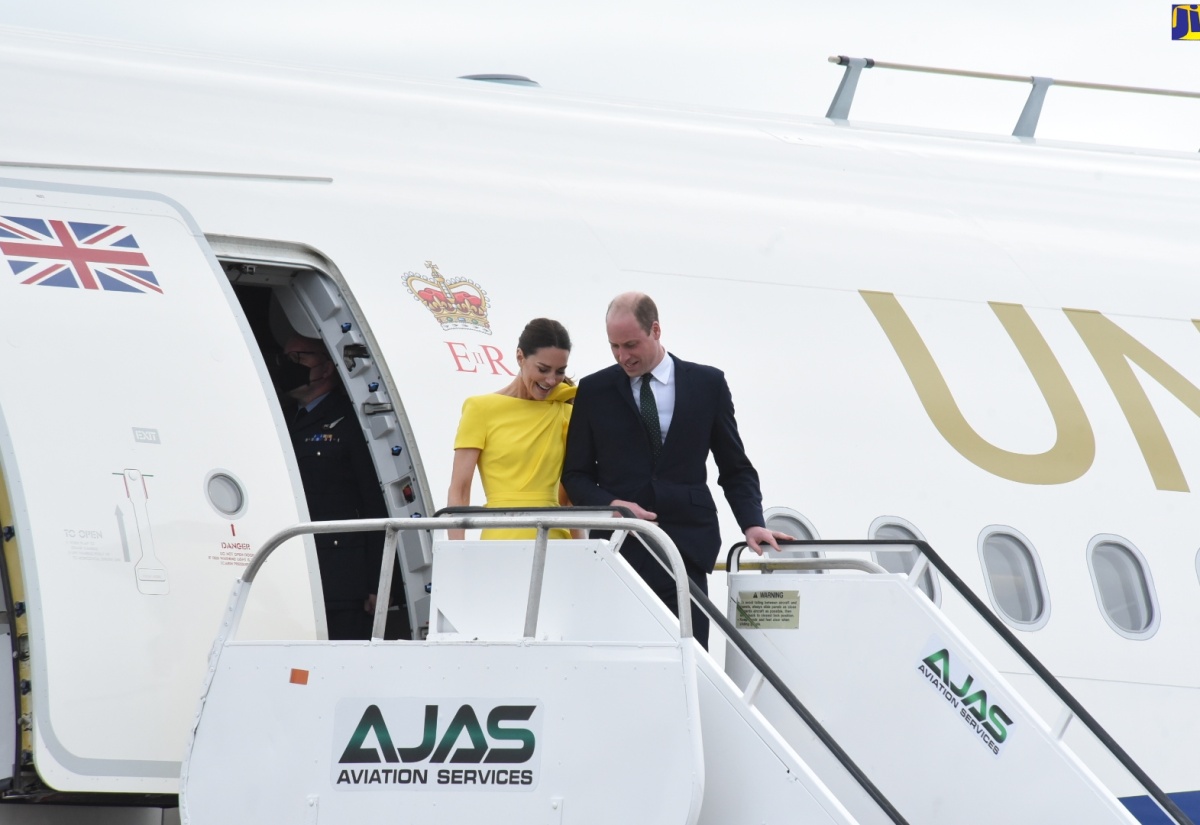 Duke And Duchess Of Cambridge Arrive For Three-Day Visit