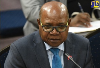 Minister of Tourism, Hon. Edmund Bartlett, speaks during Tuesday’s (March 1) meeting of the Standing Finance Committee of the House of Representatives, whose members are deliberating the 2022/23 Estimates of Expenditure.