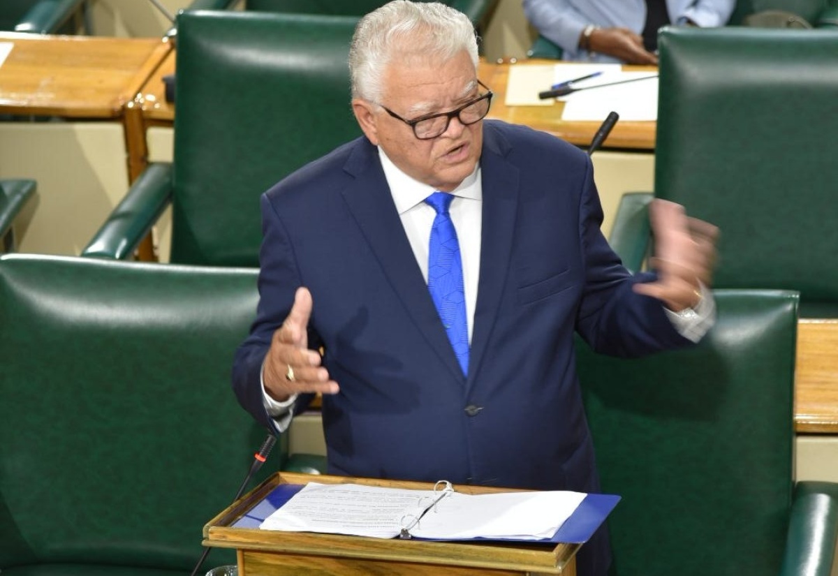 Minister of Labour and Social Security, Hon. Karl Samuda, makes his contribution to the 2022/2023 Sectoral Debate in the House of Representatives, today, Tuesday (April 26).  