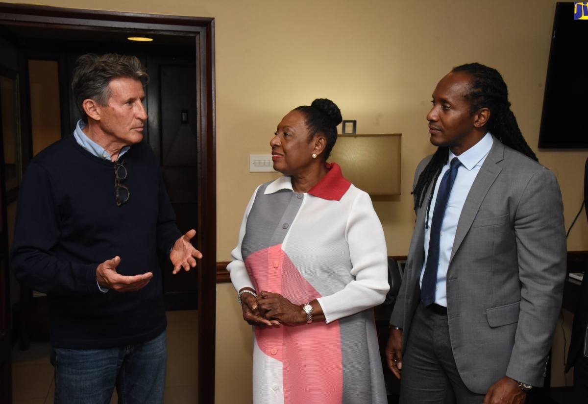 PHOTOS: Minister of Culture, Gender, Entertainment and Sport, Hon. Olivia Grange greets IAAF President