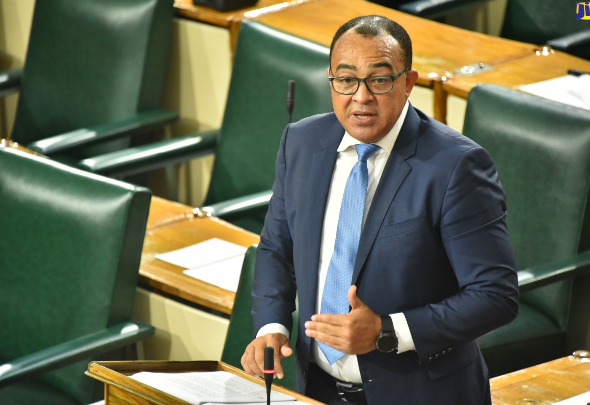 Minister of Health and Wellness, Dr. Hon. Christopher Tufton making his contribution to the 2022/23 Sectoral Debate in the House of Representatives recently.