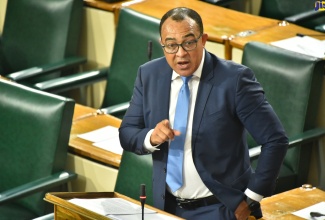 Minister of Health and Wellness, Dr. the Hon. Christopher Tufton, makes his contribution to the 2022/23 Sectoral Debate in the House of Representatives, on May 3.