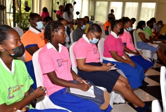 Youth attending the National Family Planning Board (NFPB) Yute Expression Official Launch and Awards ceremony, held on Wednesday (May 11) at the Terra Nova All-Suite Hotel in St. Andrew.