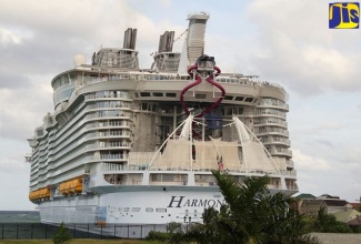 Royal Caribbean’s Harmony of the Seas on one of its regular calls at the Falmouth Port in Trelawny