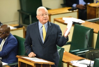 Minister of Justice, Hon. Delroy Chuck, makes his contribution to the debate on the Transport Authority (Amendment) Bill, which was passed in the House of Representatives on July 19.