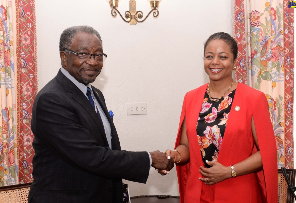 PHOTOS: US Ambassador Calls on Minister Malahoo Forte