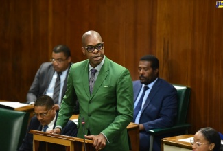 Member of Parliament for St. Catherine South Eastern, Robert Miller, making his contribution to the 2022/23 Constituency Debate in the House of Representatives, on Wednesday (September 14).