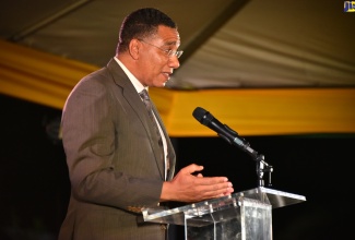 Prime Minister, the Most Hon. Andrew Holness, addresses the 2021/2022 Prime Minister’s Medal of Appreciation for Service to Education presentation ceremony at Jamaica House, on Thursday (September 8).