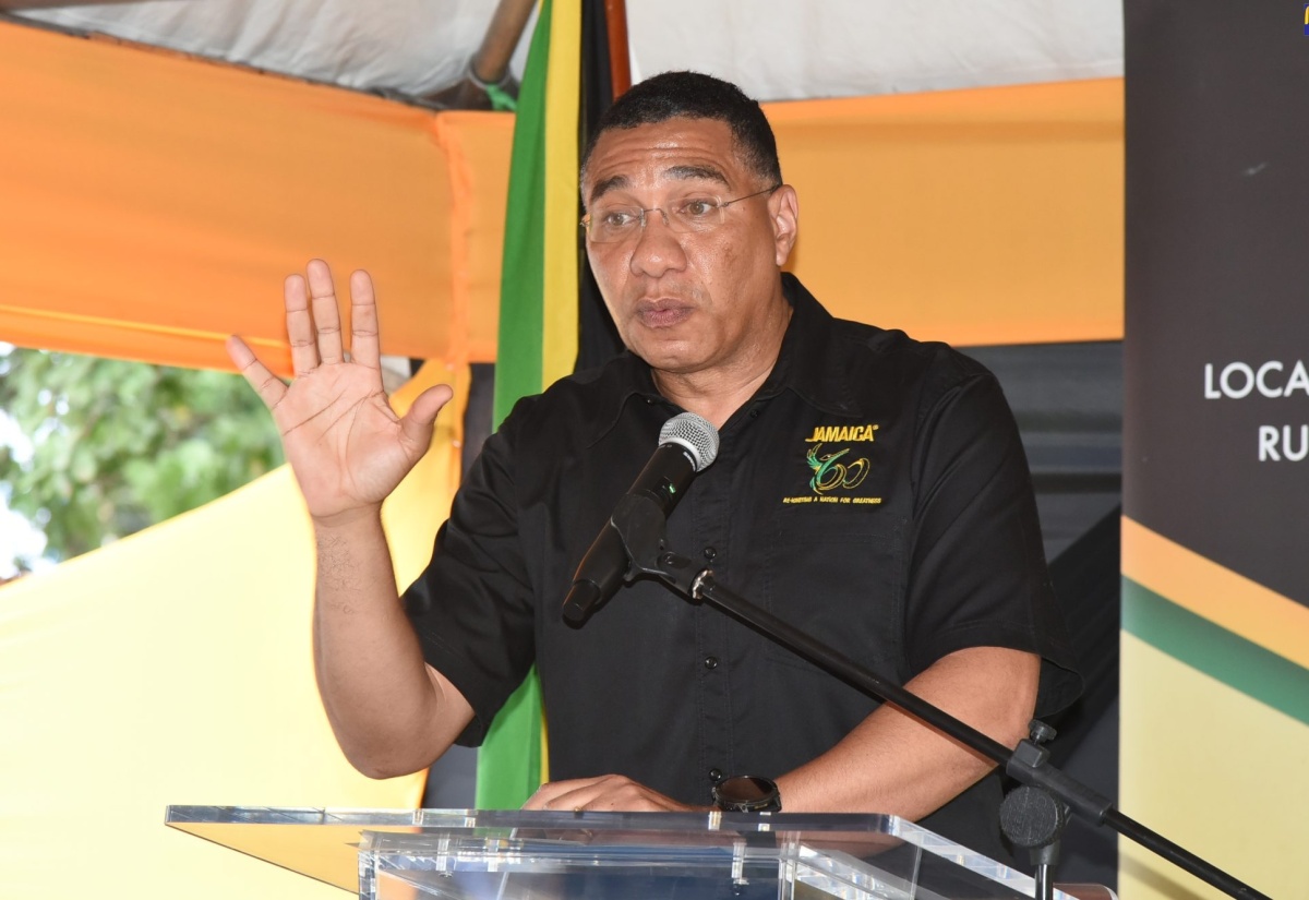 Prime Minister, the Most Hon. Andrew Holness, addresses the  hand over of an apartment complex as part of the Government of Jamaica’s social housing initiative, at Fourth Street, Belrock in Kingston on Friday, September 23.

 