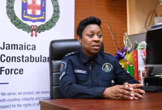 Head of the Jamaica Constabulary Force (JCF), Corporate Communications Unit, Senior Superintendent of Police (SSP), Stephanie Lindsay, speaking in an interview with JIS News.