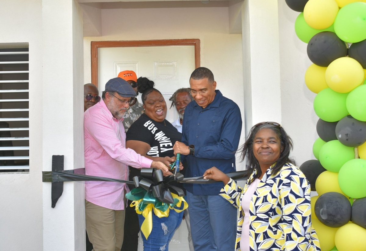 PHOTOS: Prime Minister Holness Delivers Houses to Resident in St. Andrew South