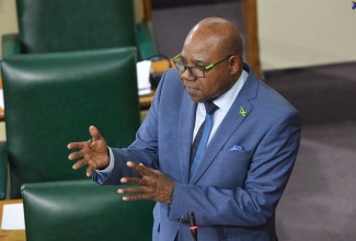 Tourism Minister, Hon. Edmund Bartlett, speaking during Tuesday’s (January 10) sitting of the House of Representatives.