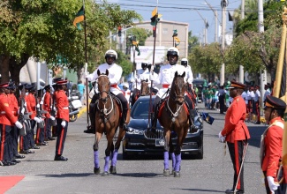 Governor-General, His Excellency the Most Hon. Sir Patrick Allen, arrives for Tuesday’s (February 14) ceremonial opening of Parliament, where he delivered the 2023/2024 Throne Speech outlining the plans of the Government for the new parliamentary year. 

