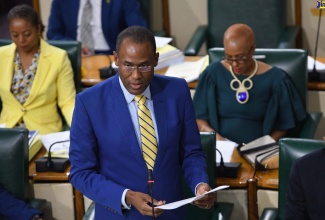 Minister of Finance and the Public Service, Dr. the Hon. Nigel Clarke, tables the 2023/24 Estimates of Expenditure in the House of Representatives on February 14.