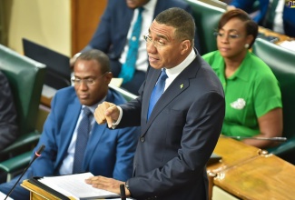 Prime Minister, the Most Hon. Andrew Holness, makes his contribution to the 2023/24 Budget Debate in the House of Representatives on Thursday (March 16).