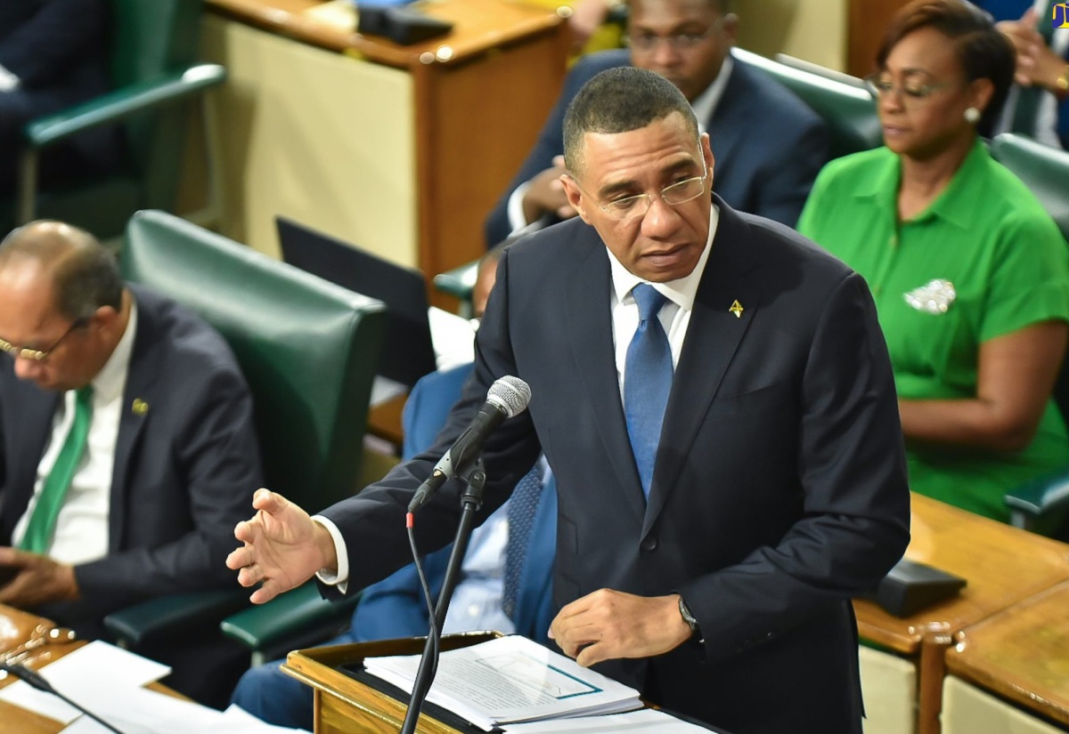 Prime Minister, the Most Hon. Andrew Holness, makes his contribution to the 2023/24 Budget Debate in the House of Representatives on Thursday (March 16).