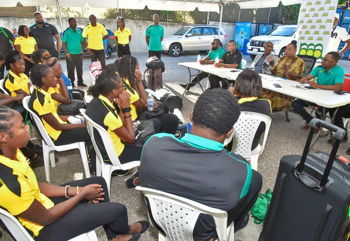 PHOTOS: Minister Grange Sends off CARIFTA Team