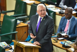 Minister of Justice, Hon. Delroy Chuck, speaks in the 2023/24 Sectoral Debate in the House of Representatives on May 2.