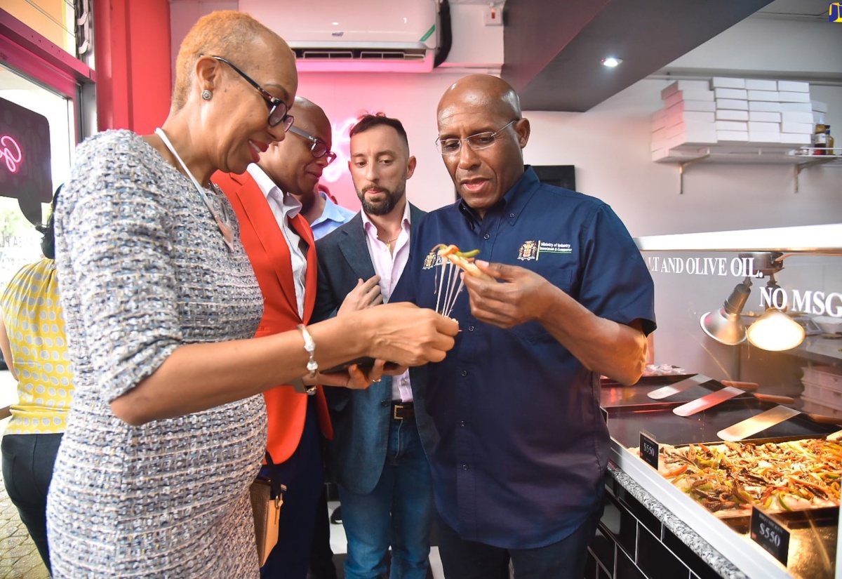 PHOTOS: Ministers Aubyn Hill And Fayval Williams Attend Pizza Please! Liguanea Branch Opening