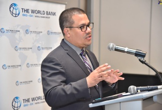 Minister without Portfolio in the Ministry of Economic Growth and Job Creation, Senator the Hon. Matthew Samuda, addresses the Jamaica Blue Economy Framework Project stakeholders’ validation workshop held at AC Hotel by Marriott in Kingston on May 24. The Government is working on a framework to take advantage of the blue economy and expand the fisheries sector.