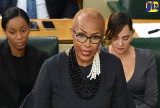 Minister of Education and Youth, Hon. Fayval Williams, makes her contribution to the 2023/24 Sectoral Debate in the House of Representatives on May 17.