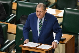 Transport and Mining Minister, Hon. Audley Shaw, speaking during his contribution to the 2023/24 Sectoral Debate in the House of Representatives on Tuesday (May 9).