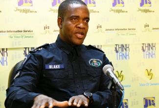 Deputy Commissioner of Police (DCP) with responsibility for Force Development and Logistics, Dr. Kevin Blake, provides details about the Jamaica Constabulary Force (JCF) inaugural ‘Transformations JCF – People, Quality and Technology (PQT) Expo’, during a recent JIS Think Tank. The Expo will be held at the National Arena in Kingston from May 11 to 14.