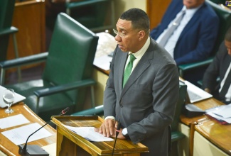 Prime Minister, the Most Hon. Andrew Holness, makes a statement to the House of Representatives on June 6.