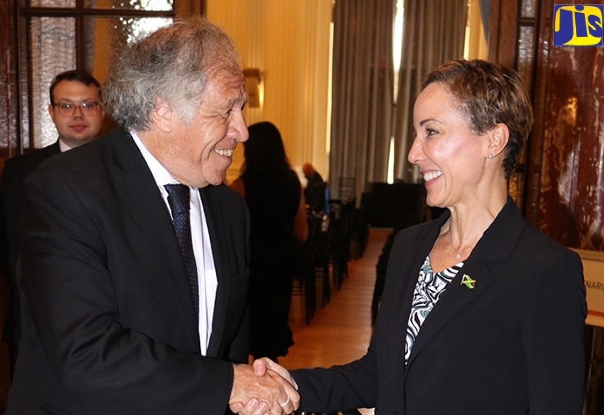 PHOTOS: Minister Kamina Johnson Smith Meets OAS Secretary General