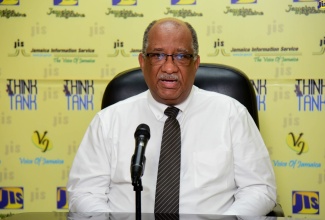 Chief Executive Officer (CEO) of the Passport, Immigration and Citizenship Agency (PICA), Andrew Wynter, speaks at a JIS Think Tank on August 30.