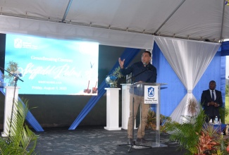 Prime Minister, the Most Hon. Andrew Holness, speaking during the ground-breaking ceremony for the $907-million Sheffield Palms housing development in Retreat, Westmoreland, on Friday (August 11).