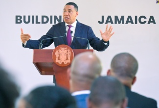 Prime Minister, the Most Hon. Andrew Holness, responds to a question during the Office of the Prime Minister (OPM) quarterly press briefing on Thursday (August 3)