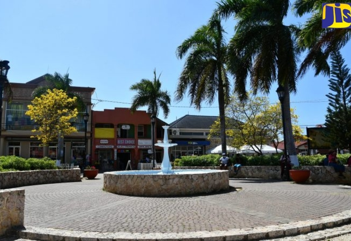 A section of Falmouth Square in Trelawny.