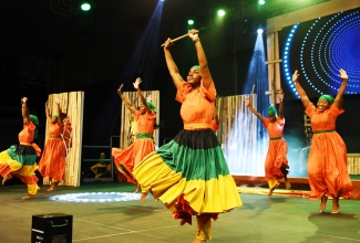 Students of Camperdown High School in Kingston perform a dance entitled ‘Flokarama’, during the Jamaica Cultural Development Commission (JCDC) Mello-Go-Roun’ showcase at the Independence Village at the National Arena in Kingston on Thursday (August 3). The annual show features the best performances in poetry, drama, song and dance from the JCDC’s Festival of the Arts.