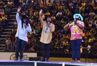 Members of the Grammy-winning reggae group Morgan Heritage perform at the Independence Grand Gala held on Sunday, August 6 at the National Stadium. They were recognised as the Jamaica Reggae Icon Awardees during this year’s staging of the Independence Day Grand Gala celebrations.