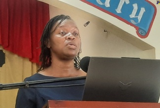 Public Health Officer at the St. Catherine Health Department, Judith Brown addresses Saturday’s (September 23) Health Emphasis Day at the Kitson Town Seventh-day Adventist Church in St. Catherine.
