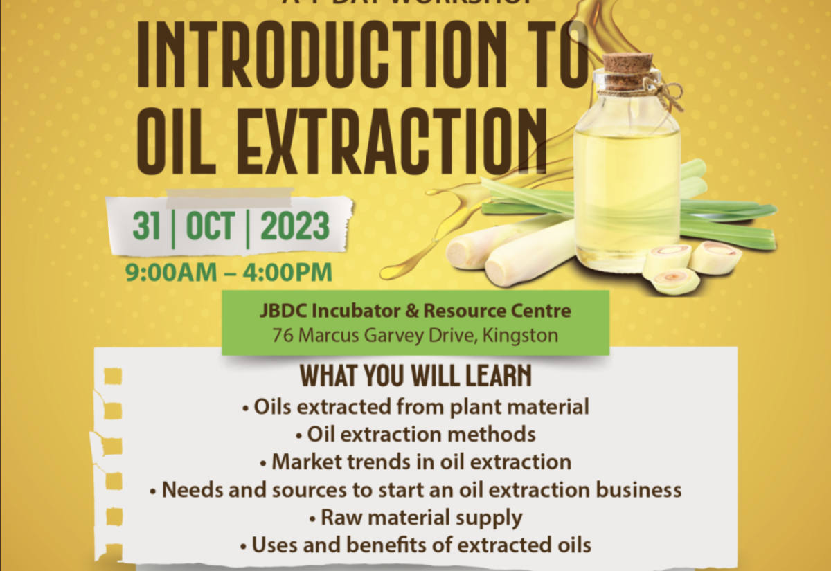 Registration for JBDC’s Oil Extraction Workshop Ends October 20