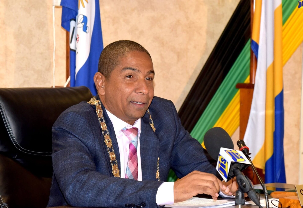 Mayor of Kingston, Senator Councillor Delroy Williams, addressing Tuesday’s (October 10) meeting of the Kingston and St. Andrew Municipal Corporation (KSAMC). The meeting was held at the KSAMC’s offices on Church Street, downtown Kingston.

