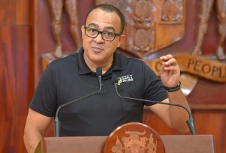 Minister of Health and Wellness, Dr. the Hon. Christopher Tufton, makes a point during Wednesday’s (October 4) post-Cabinet press briefing at Jamaica House.

