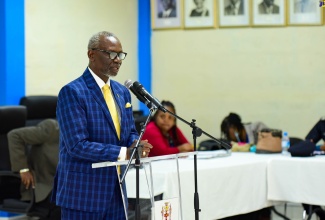 Minister of Local Government and Community Development, Hon. Desmond McKenzie, speaking during the National Disaster Risk Management Council meeting on Tuesday (October 31) at the Ministry’s offices on Hagley Park Road in Kingston.

