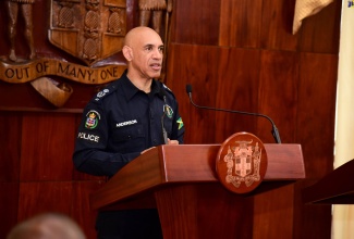 Commissioner of Police, Major General Antony Anderson, addressing Wednesday’s (November 8) post-Cabinet press briefing at Jamaica House.

