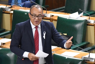 Minister of Health and Wellness, Dr. the Hon. Christopher Tufton, delivers statement to the House of Representatives on Tuesday (November 21).

