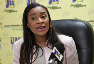 Managing Director, HEART/NSTA Trust, Dr. Tanisha Ingleton, speaks during a Jamaica Information Service (JIS) Think Tank at the agency’s head office in Kingston on Tuesday (November 7).

