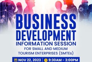 The Tourism Enhancement Fund (TEF) will be hosting a Business Development Information Session for Small and Medium-sized Tourism Enterprises on Wednesday, November 22 at the Courtleigh Auditorium in Kingston.

