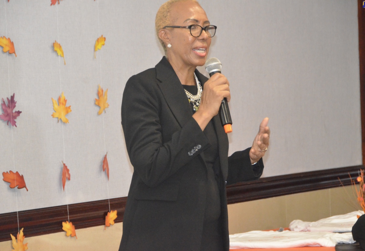 Minister of Education and Youth, Hon. Fayval Williams, addresses Hand & Mind LLC’s inaugural Robotics and turkey International Youth Robotics Conference, held recently at the Holiday Inn Resort in St. James.

