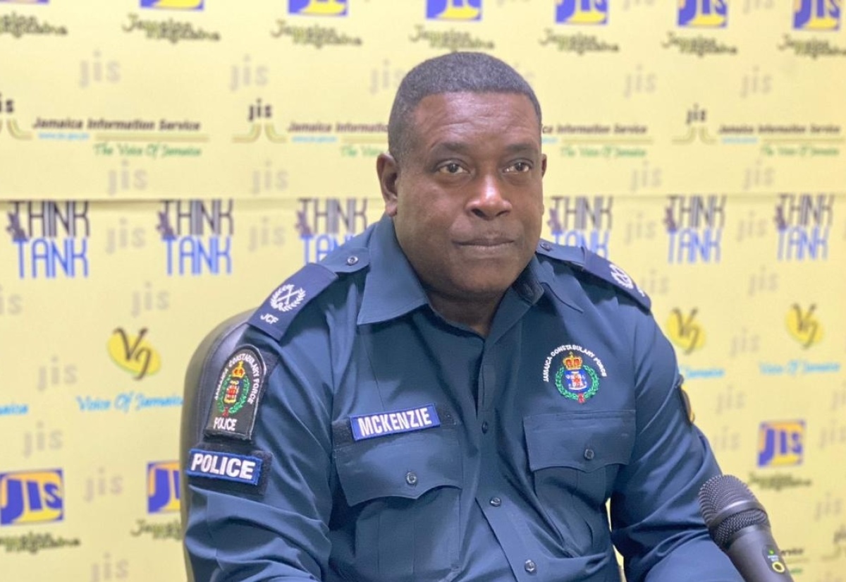 Head of the Public Safety and Traffic Enforcement Branch (PSTEB), Assistant Commissioner of Police (ACP) Gary McKenzie, speaks at a recent JIS ‘Think Tank’.